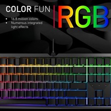 Cherry MX 3.0S, Wired Mechanical Gaming Keyboard, Aluminum RGB MX Red Switches 5