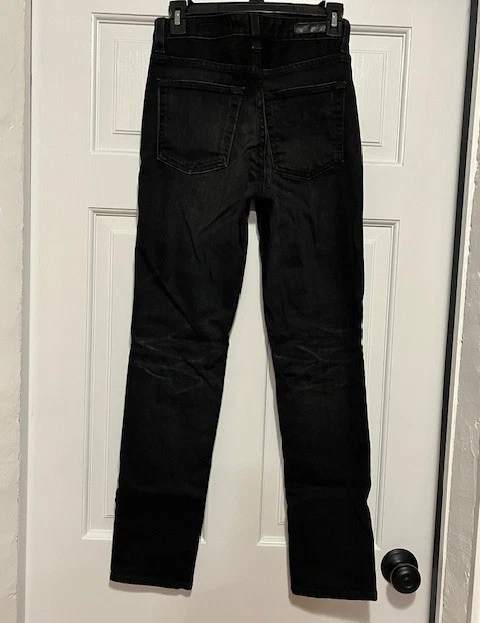 Jeans AG Adriano Goldschmied Alexxis Slim cintura alta vintage slim preto 26R - Imagem 2 de 4