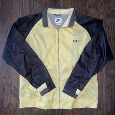 Vintage NIKE Windbreaker Full Zip Women's sz XL 16-18 Yellow Grey w/ White Tag
