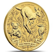 2024 1 oz Australia Gold Perth Mint 125th Anniversary Coin (BU) 4478.45 per troy oz