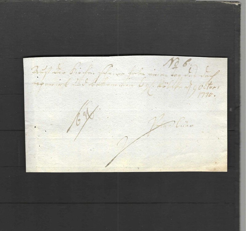 EUROPE  1770  COUNTRY? LANGUAGE? DOCUMENT HISTORICAL PIECE F #992
