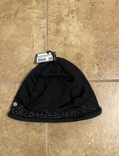 Lululemon Cold Terrain Run Beanie Skull Cap Hat Black Unisex One Size NWT