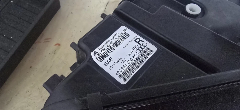 FARO AUDI R8 2014 2015 COMPLETO LADO DERECHO PASAJERO DERECHO DERECHO DERECHO GENUINO 420941004AC Foto 2 de 2