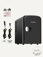 Chefman Mini Portable Personal Fridge  4 Liter Capacity Black