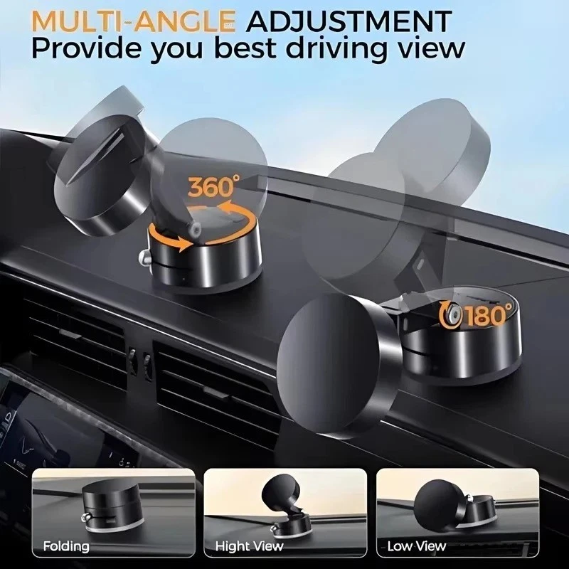 2025 Car Magnetic Phone Holder Vacuum Adsorption For Magsafe Suction Cup Folding - Image 2 of 4