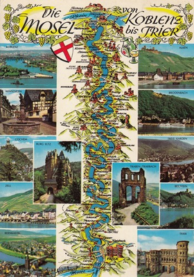 #ad Postkarte Die Mosel von Koblenz bis Trier A1 EUR 2.38