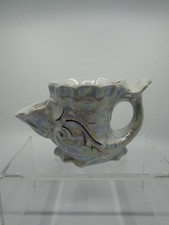 Antique Shaving Mug Opalescent Porcelain Scut...