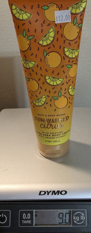 Bath & Body Works Sun-Washed Citrus Body Cream 8oz 24hr Shea W/ orange Extract