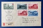 Neat  SWITZERLAND 1948 'Houses' First Day Cover  FDC Sc# B174-177 Registered