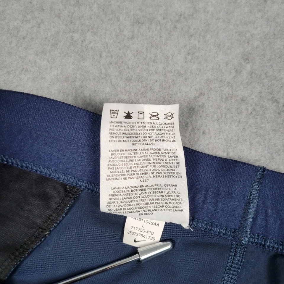 Nike Power Speed Calzas para Correr Hombres Azul Marino Grandes Pantalones Elastizados Gimnasio Atlético Foto 4 de 4