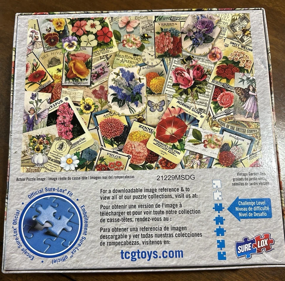 Классный коллажи 1000 шт. SureLox головоломка винтажный сад семена новый запечатанный - Изображение 2 из 4