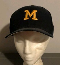 Vintage New Era Pro Model U Of M Michigan Wolverines DuPont Snapback Hat Cap