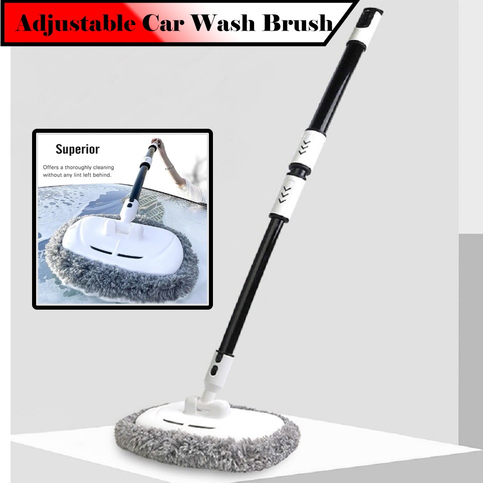 Telescopic Car Wash Brush Mop Soft Long Handle Vehicle Cleaning Tool Adjustable