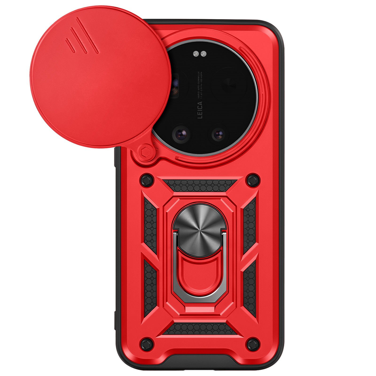 Coque Xiaomi 17 Ultra pour éviter les rayures d'objectif avec son curseur rouge
