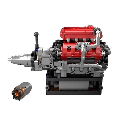 V8 Motor Motor Maschinenbau Modell Bauklotz Geschenksammlung