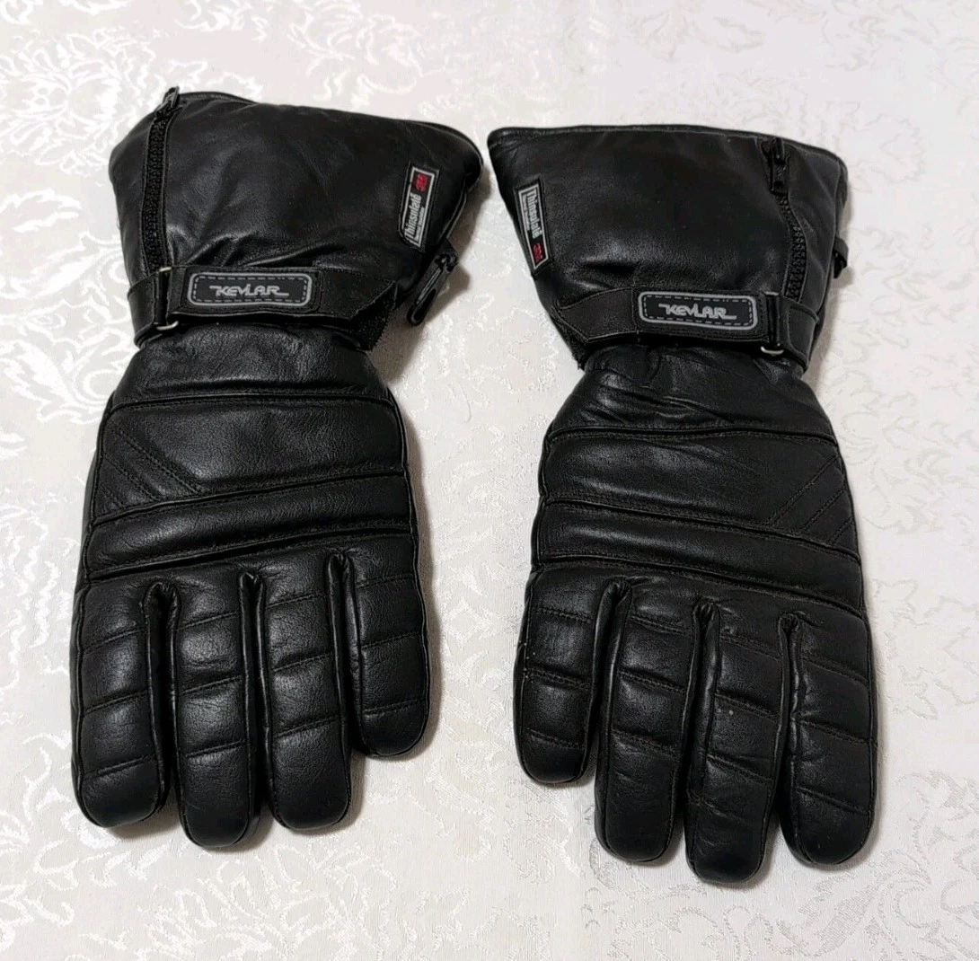 Thinsulate 3M Thermal Insulation Made With Kevlar Leather Riding Gloves Size XL