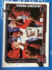 2025 Topps CELEBRATION  Mike Trout Dougout Peeks SSP (1:641 Packs) #DP-2 ANGELS