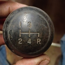 Vintage 4-speed Manual Gear Shift Knob - Original Patina 1 2 3 4 R Pattern
