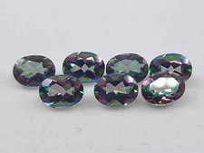 AAA Mystic Topaz Faceted Oval Shape Loose Gemstone