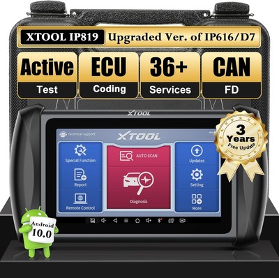 XTOOL IP819 Car All System Bidirectional Diagnostic Scan Tool 36 Services CAN FD