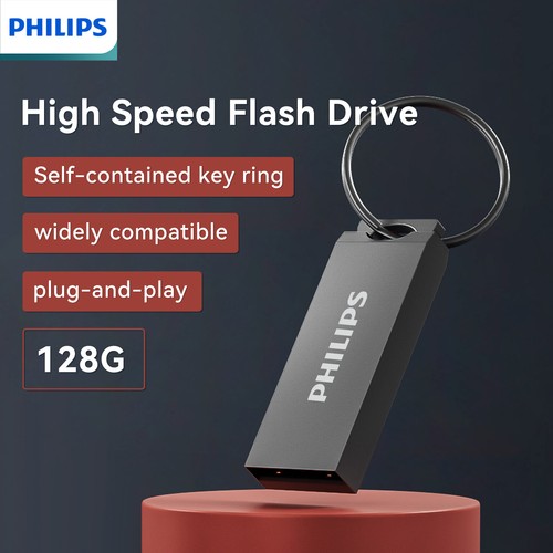 Philips USB 2.0 Flash Drive 64GB/128GB with Keychain, High-Speed Portable for PC - 第 9/9 張圖片