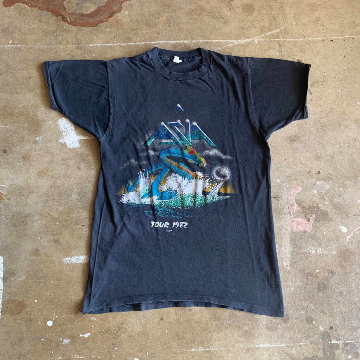 VINTAGE 80s ASIA (THE BAND) 1982 TOUR CONCERT T-SHIRT MEN SZ S | eBay