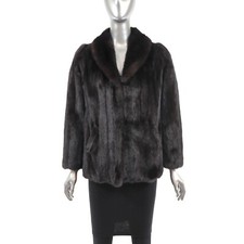 Dark Brown Mink Jacket- Size S