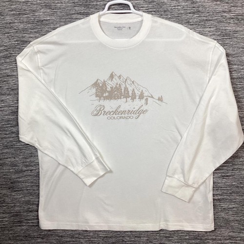 Abercrombie & Fitch Men’s White Cream Long Sleeves Breckenridge Sweatshirt / XXL - 第 1/4 張圖片