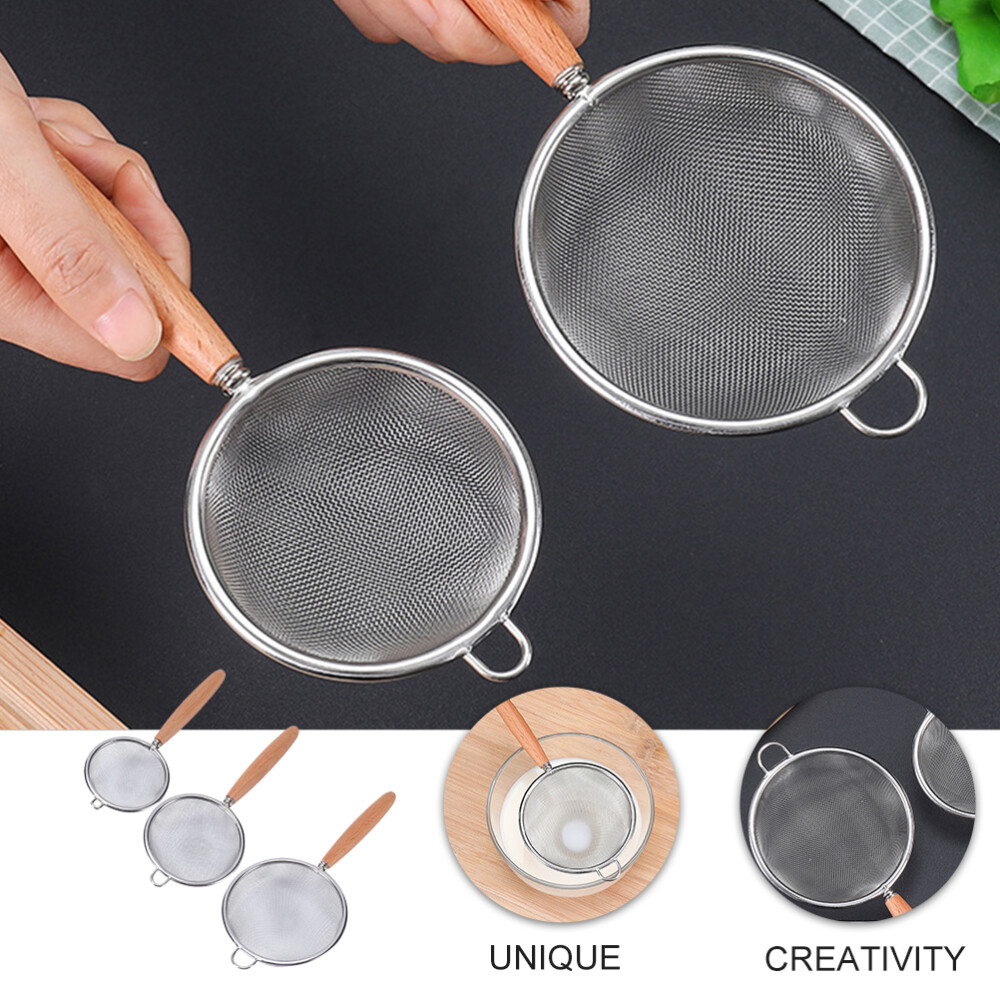 3 Pcs Mesh Strainer Kitchen Gadgets Colander Coffee Filters