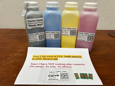 4 x Refill Toner for Konica Bizhub C3300i C4000i C3320i C3350i C4050i + 4 Chip