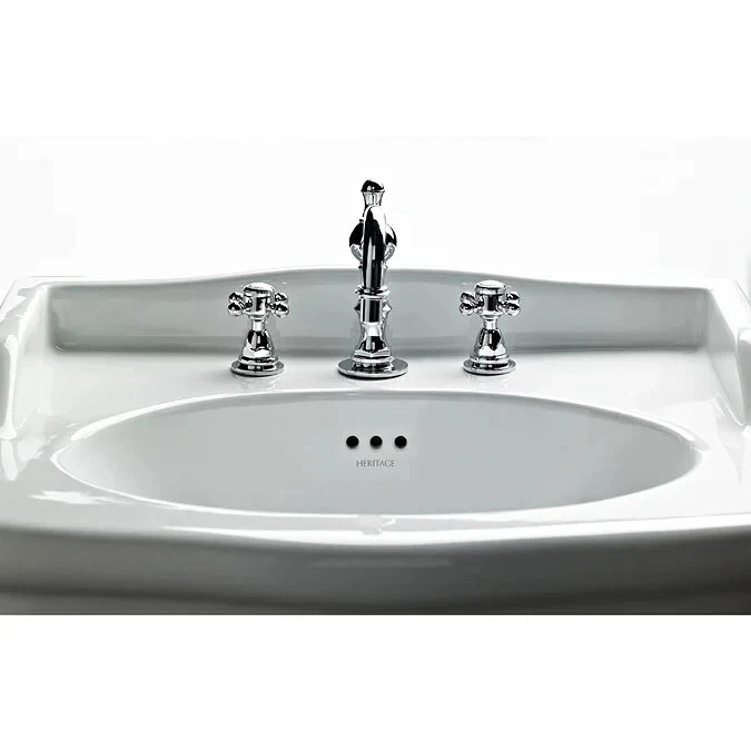 Heritage Victoria 65cm 3TH Basin White *basin only* (c5394) - Image 3 of 4