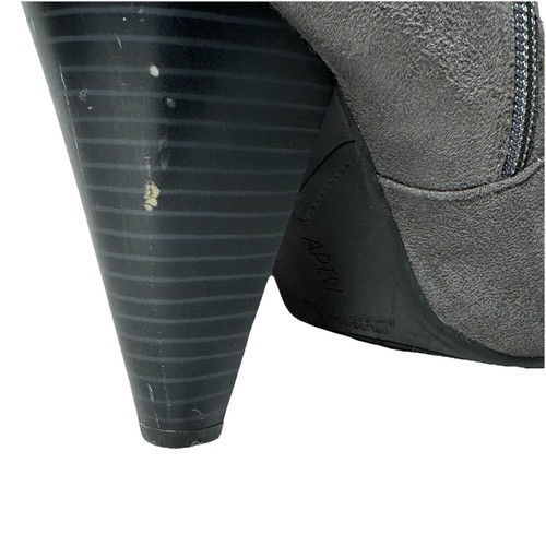 APT. 9 Women’s Ophelia Gray Faux Suede Mid Calf Slouch Boots Size 9M Cone Heel - Picture 6 of 16