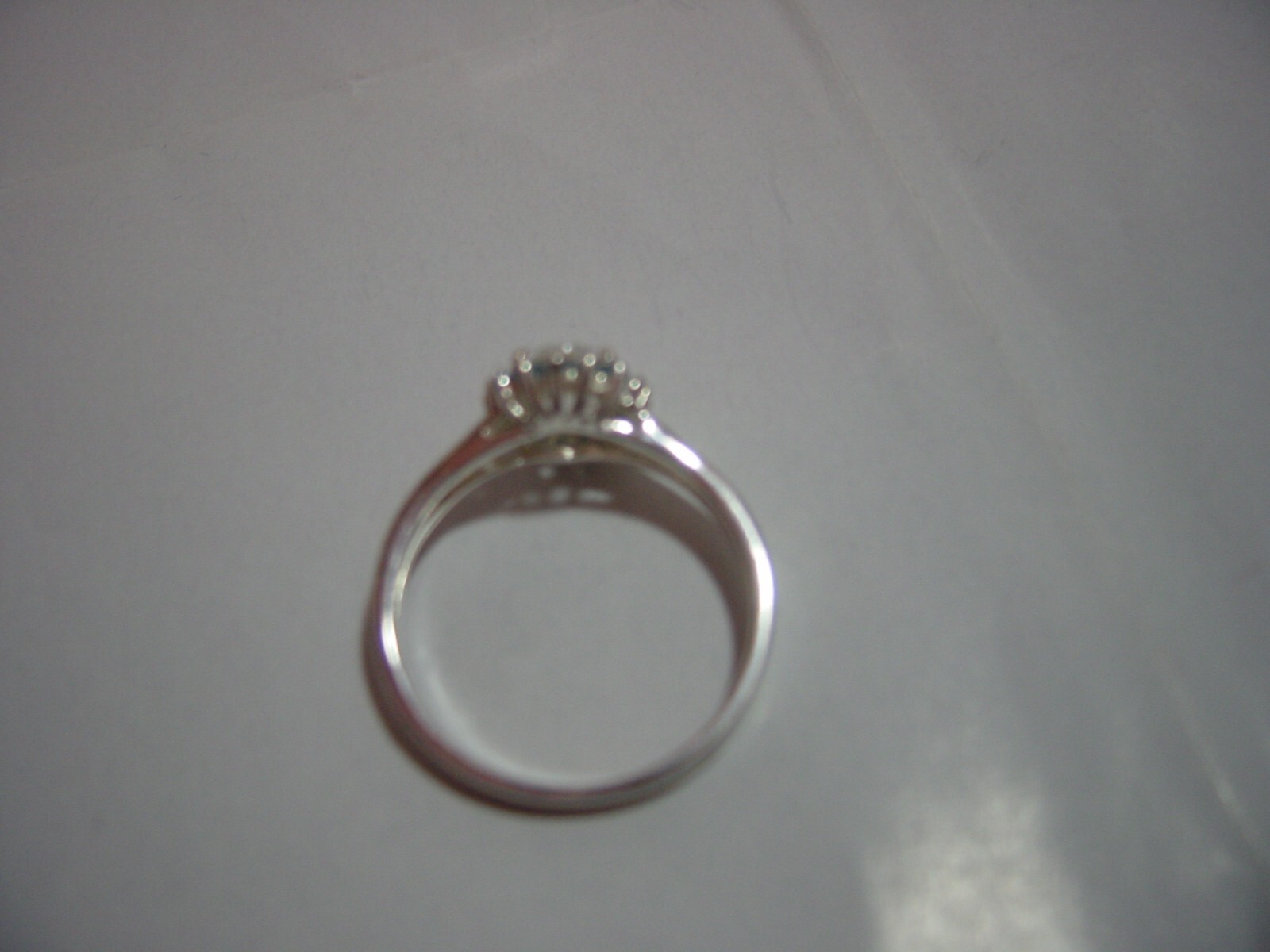 Vintage Solid Silver Ring Superb white sapphire &… - image 3