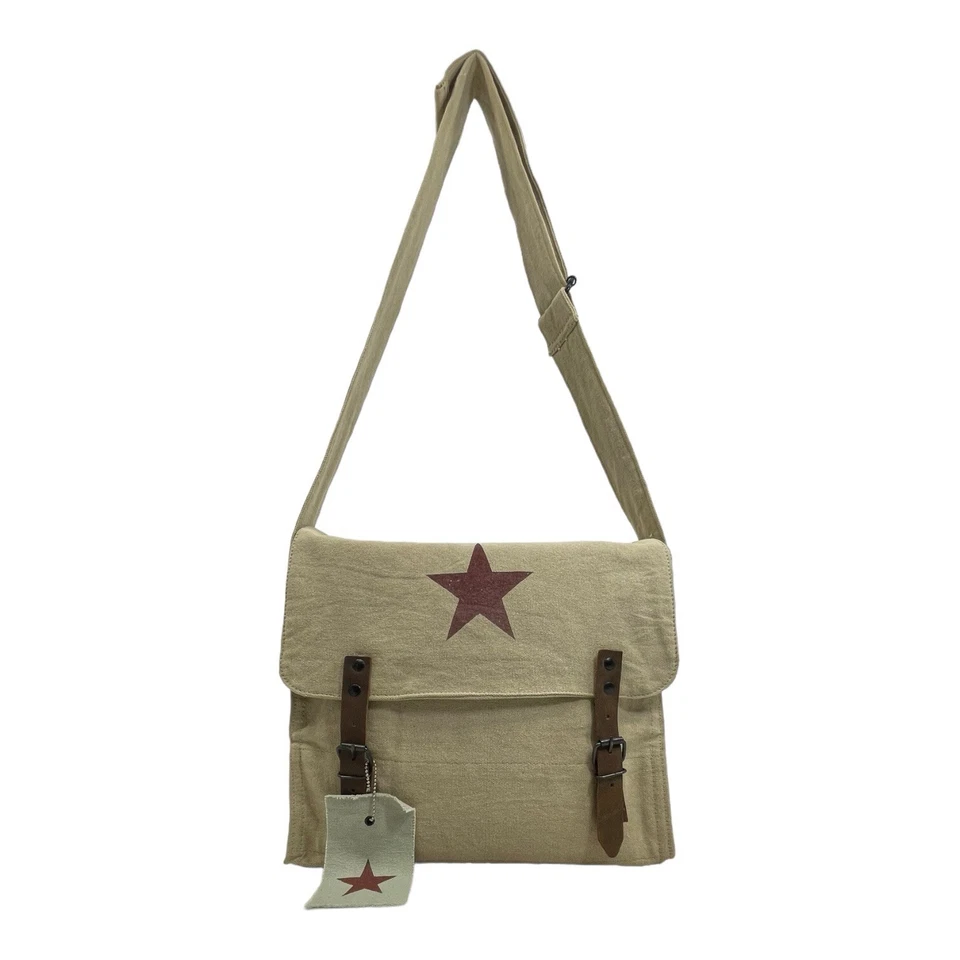 ROTHCO Grande Pesado Lona Bolso Mensajero Laptop Viaje Negocios Bandolera Estrella Nuevo de Lote Antiguo Foto 4 de 4