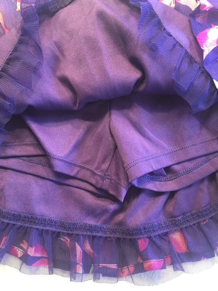 Falda Sonoma Niñas Pequeñas Parte Inferior Talla 5 Plisada Cintura Elástica Púrpura Pájaro B Bin1 Foto 3 de 4