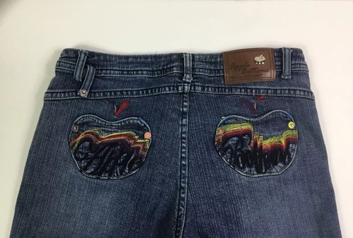 Apple Bottoms Shorts Embroidered Logo Cuffed Bermuda med rise Junior Size 7/8 - Picture 4 of 12