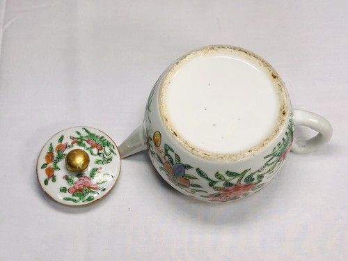 Antique Chinese famille rose teapot - Picture 11 of 12