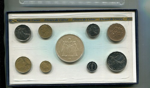 1976 FRANCE 9 COIN PROOF ORGINAL GOVERNMENT SET 1452T