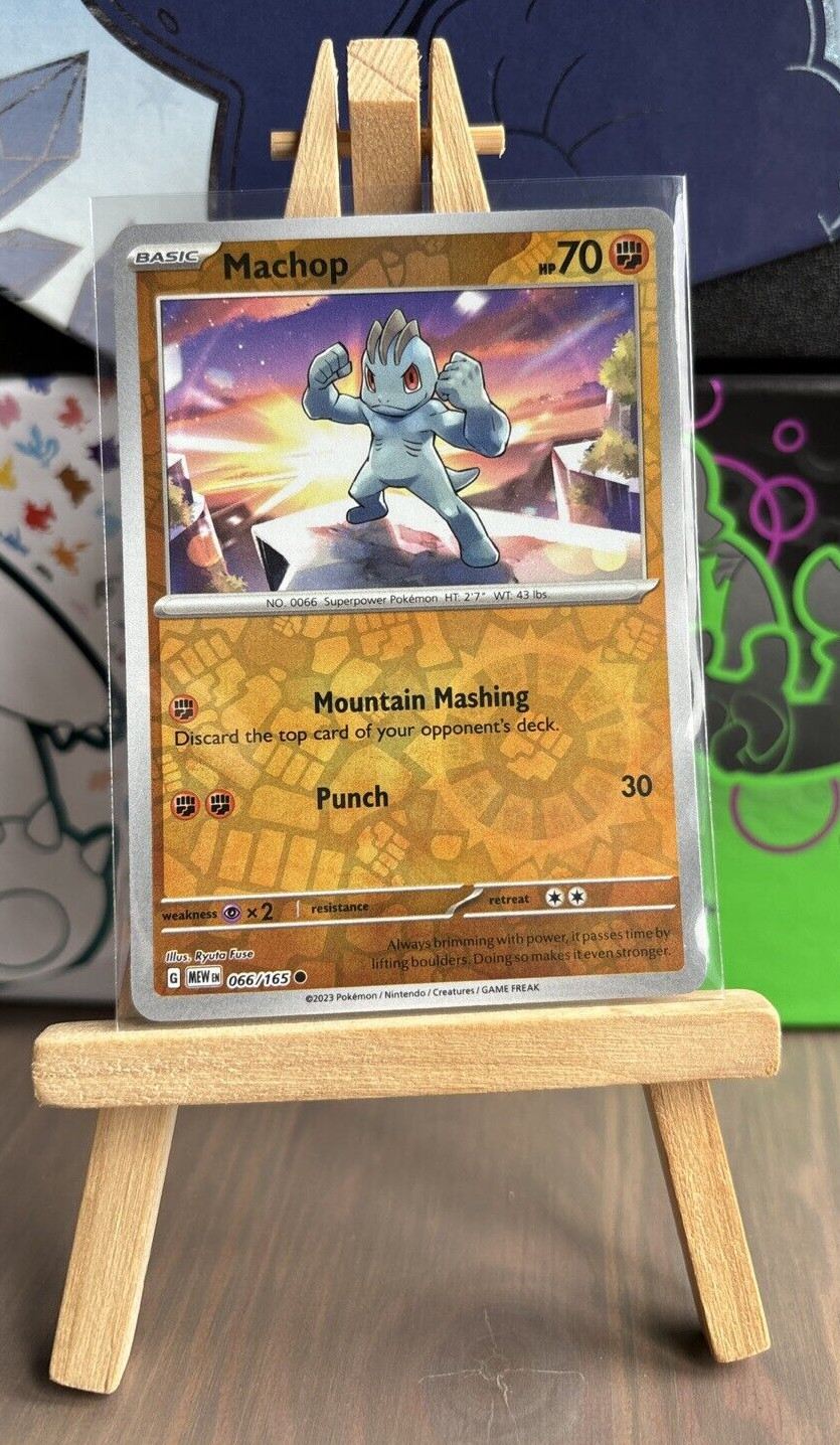 Pokemon Machop 066/165 Sv: Scarlet & Violet 151 Reverse Holo NM Near Mint
