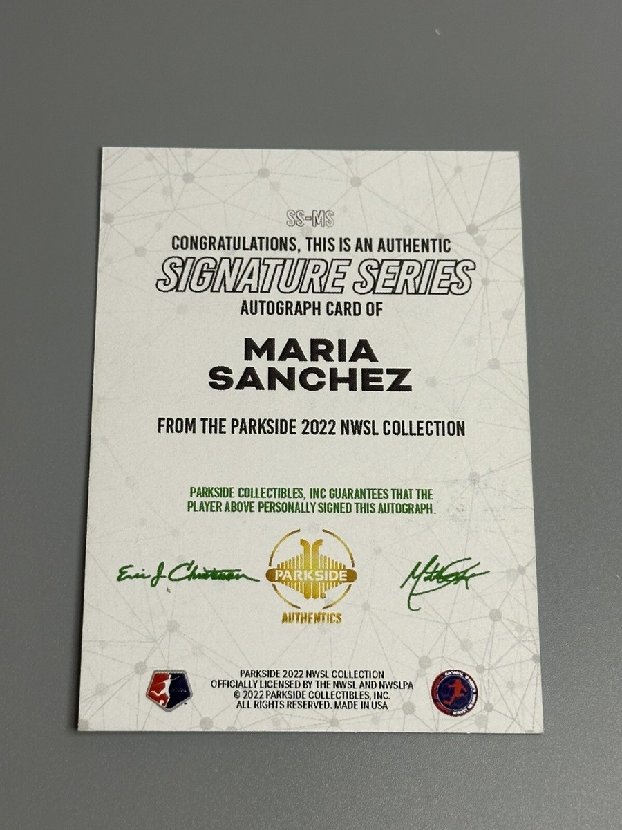 Maria Sanchez 2022 Parkside NWSL Signature Series Auto Autograph