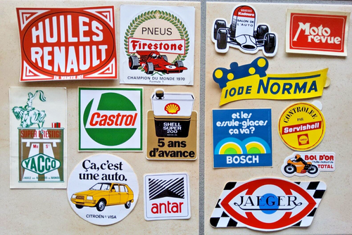 ESSO UNIFLO AUTOCOLLANT ancien goutte d'huile old sticker vitrophanie