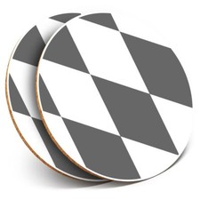 2 x Coasters bw - Bavaria Flag  #41740