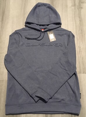 Brand New Quiksilver Hoodie Emboss Gridliner Vintage Indigo Small Medium Large X