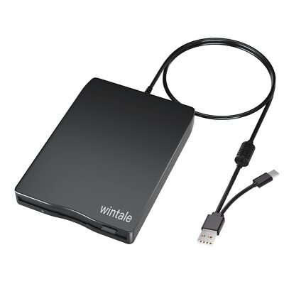 USB Floppy Disk Drive Portable 3.5'' External Slim Plug & Play for PC