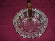 VINTAGE 6 LB LARGE CZECHOSLOVAKIA CRYSTAL GLASS BASF KHARTOUM CIGAR ASHTRAY