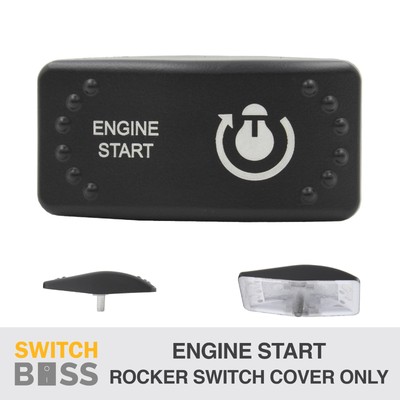 ENGINE START Horizontal Rocker Switch COVER ONLY Laser Etched for LED ...