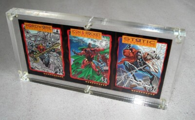 '93 HWDC RETAILER EXCLUSIVE (66/900) SKYBOX / DC / MILESTONE 3-CARD UNCUT SHEET*
