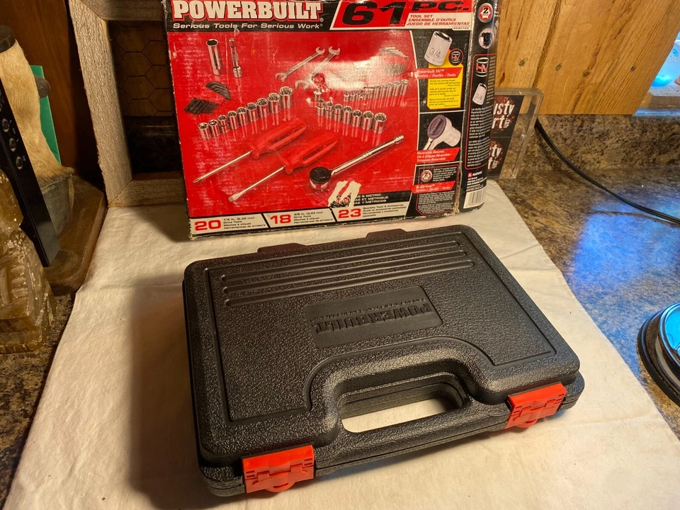 2010 Powerbuilt 61 Piece SAE & Metric Socket Tool Set #640743 (New) - Image 2 of 4
