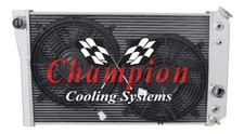 Al Champion 3 Row Radiator10 Fans For 1984-1990 Chevrolet Corvette Small V8