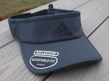 NWT ADIDAS AeroReady Mens SuperLite 2 Run/Tennis Adj Visor-OSFM @$22 DARK GRAY